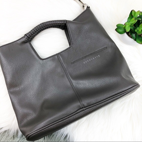 Sanctuary Handbags - Sanctuary gray pebbled leather shoulder bag nwot